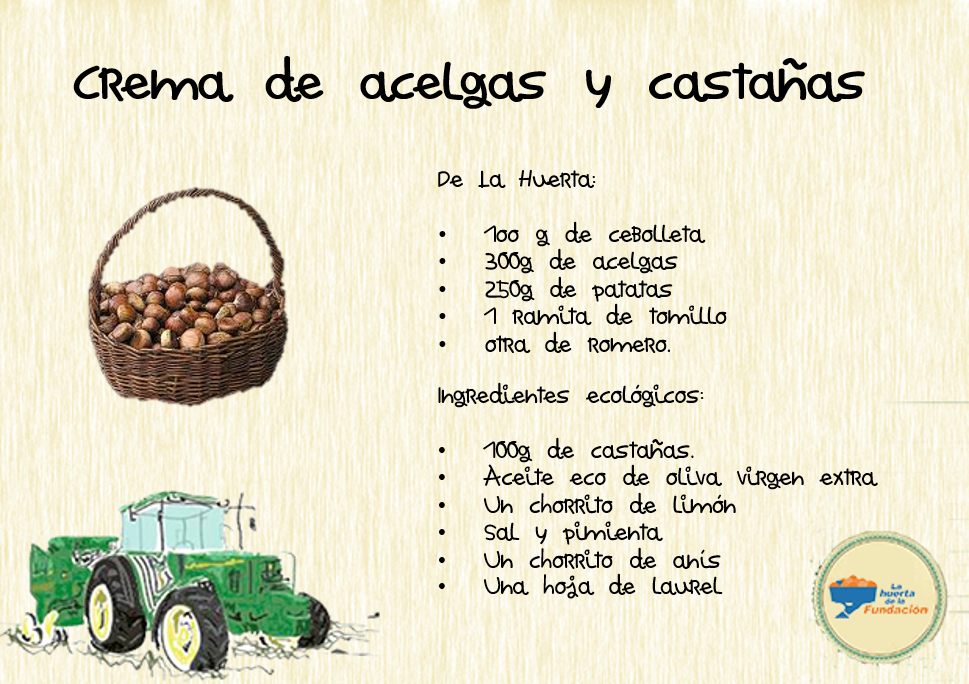 Receta ecológica. Crema de verduras ecológicas y castañas