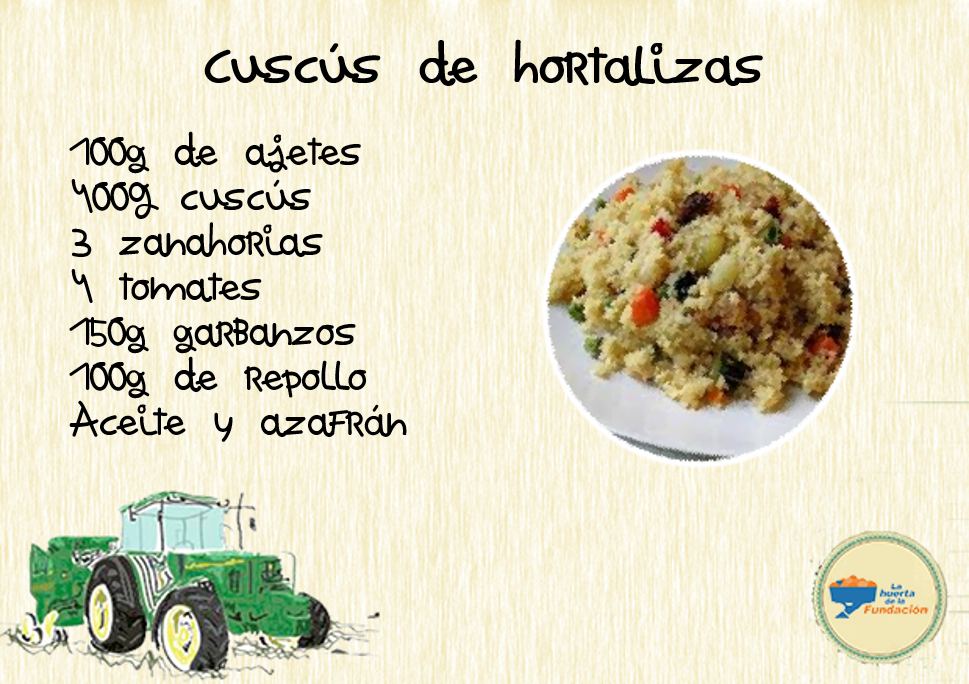 Receta ecológica.Cuscus de verduras ecológicas