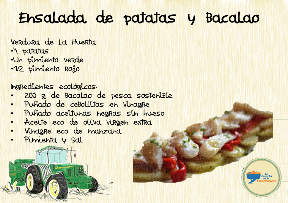 Receta ecológica Ensalada de patatas y bacalao