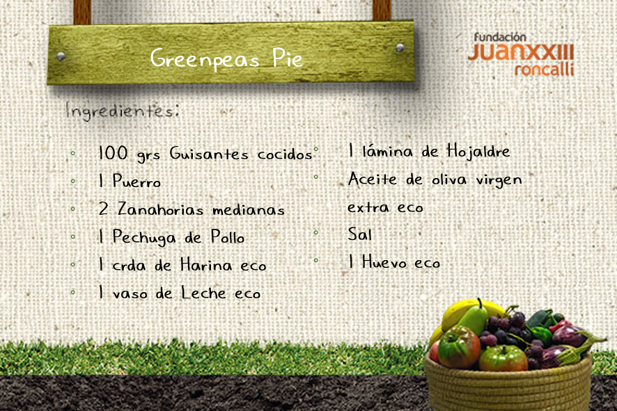 Receta Ecológica. Greenpeas Pie