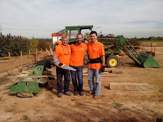 Trabajando en la huert