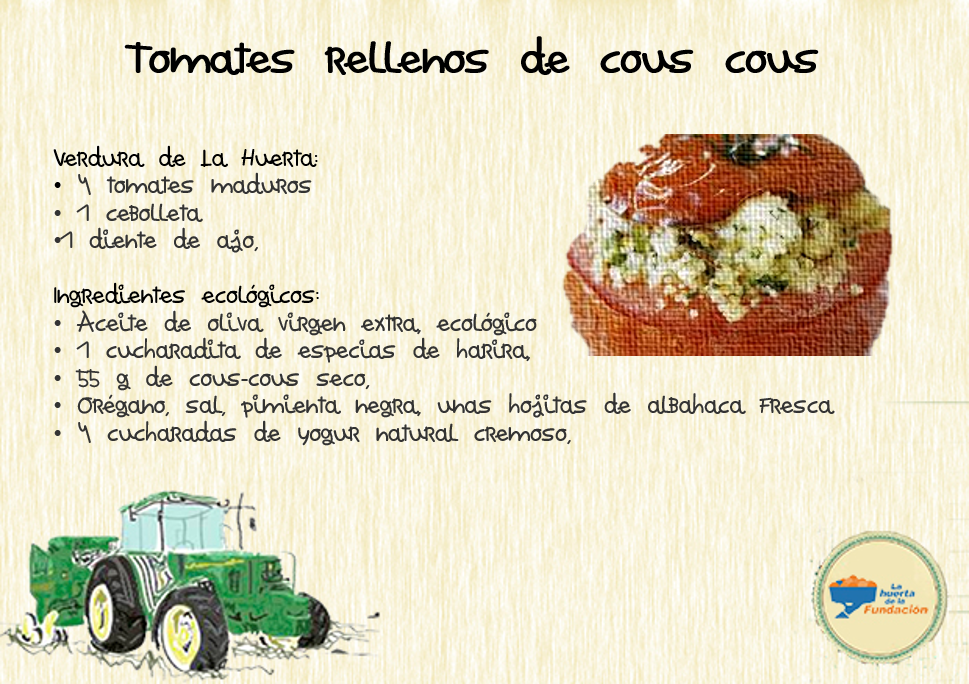 Receta ecológica. Tomates rellenos de cous cous.